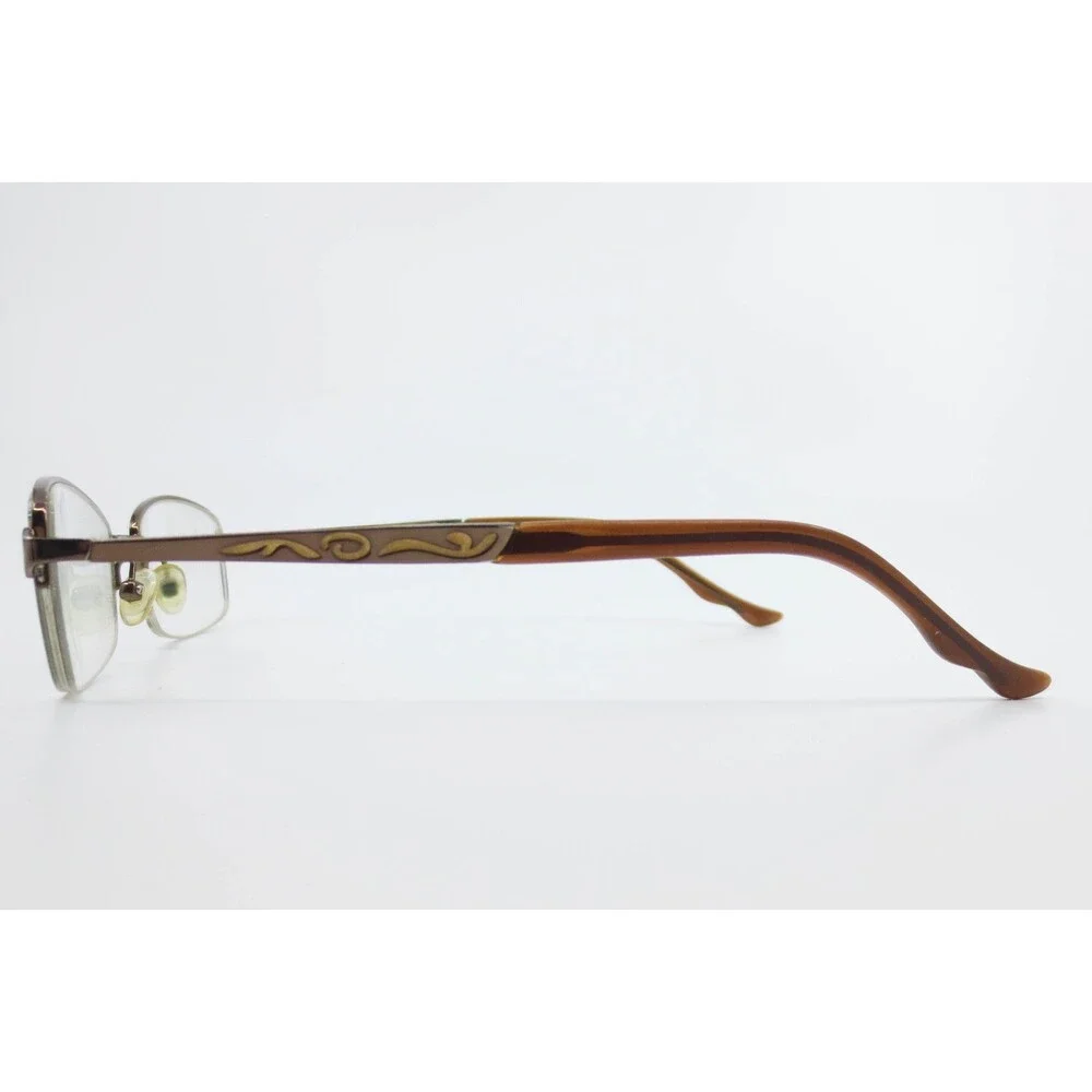 Oscar de la Renta Eyeglass Frames Bronze Semi Rimless Rectangular 50 20 135